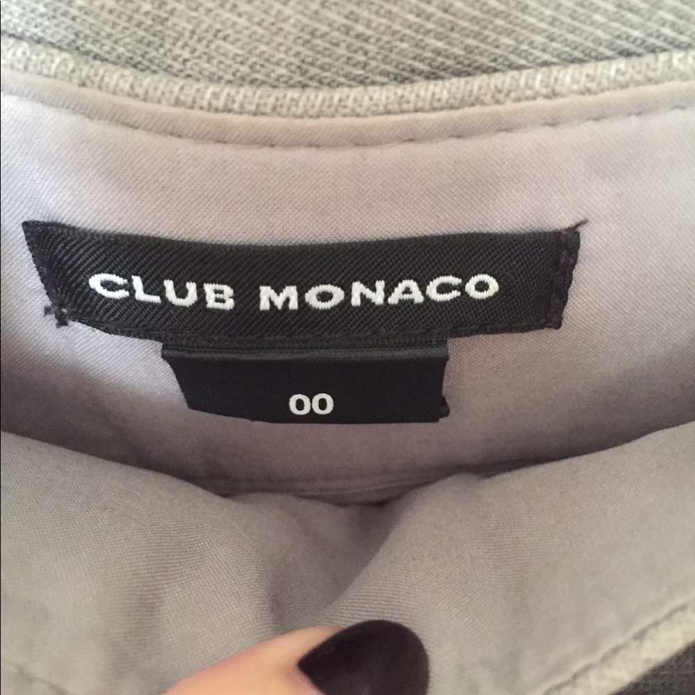 Club Monaco Cropped Grey Wide Leg Pants - Picture 5 of 6